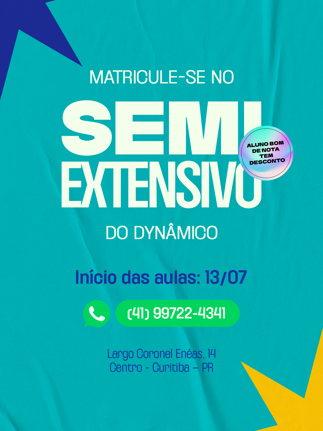 Matricule-se no Semiextensivo do Dynâmico